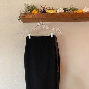 Chic Bebe Black Pencil Skirt with Gold Zipper